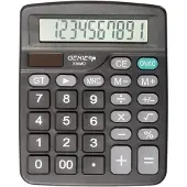 Genie 220 MD Calculatrice de bureau 10 chiffres avec double puissance solaire et batterie Design compact Noir