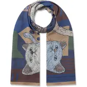 Codello Écharpe bleu / noisette / gris / vert