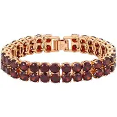 Gaya Bracelet or / rouge foncé
