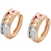 Gaya Boucles d'oreilles or rose / rose / argent