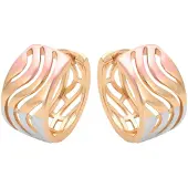 Gaya Boucles d'oreilles or rose / rose / blanc