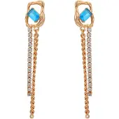 Gaya Boucles d'oreilles aqua / or rose / argent