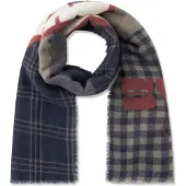 Codello Écharpe marine / gris / rouge foncé / blanc cassé