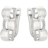 Faina Boucles d'oreilles argent / transparent