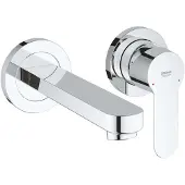 GROHE bauedge - wastafelkraan, 2-gats, met waste, chroom