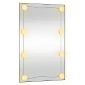 vidaXL Miroir mural avec lampes LED 50x80 cm verre rectangulaire
