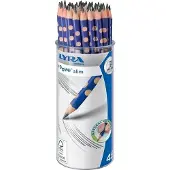 FILA Pot de 48 crayons graphite triangulaires Groove Slim avec grip zone gauchers et droitiers mine HB