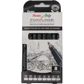 Pentel Pointliner Ensemble de 8