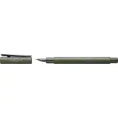 Faber-Castell Stylo-plume Neo Slim Aluminium vert F (Noir, Vert olive, 1x)