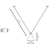 Lampe Gras Suspension , Cuivré, Salon / séjour, Cuivre