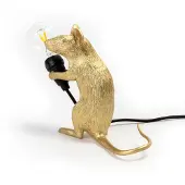 Seletti Mouse Table Lamp Sitting | Gold