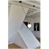 Lampe Gras Plafonnier , Blanc, Salon / séjour, Métal