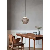 Warm Nordic Suspension , Opal Lamella, dimmable, Brun / rouille, Salle à manger, Métal, Vintage / rétro