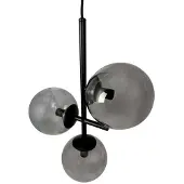 Dyberg Larsen Suspension , Como, dimmable, Noir, Salon / séjour, Métal, Moderne