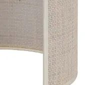 Euluna Applique Murale , Jute, dimmable, Blanc, Salon / séjour, Tissu / textile