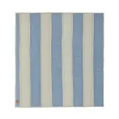 OYOY Couverture - Striped Matelassé - Blue/Clay - - UneTaille - Couverture