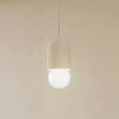 LINDBY Suspension , Nielson, dimmable, Blanc, Salon / séjour, Plâtre / argile, Moderne