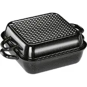 Riess Poêle à frire avec couvercle 26x26cm noir émail