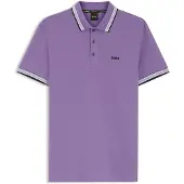 BOSS Paddy 10241663 Green Short Sleeve Polo Violet M Homme