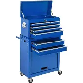 TecTake Servante d'atelier 10 compartiments - bleu