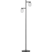 Expo Lampadaire unique Kristel 2 lumières noir