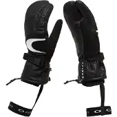 Oakley Apparel - Moufles à 3 doigts chaudes et imperméables - Timberline 3-Finger Blackout pour Homme en Cuir - Taille S - Noir