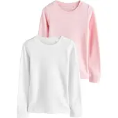 Next T-Shirt rose / blanc