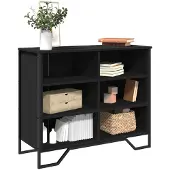 vidaXL Sideboard Noir 91x35,5x74,5 cm Bois composite
