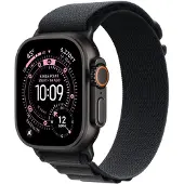 Apple Bracelet Alpine Loop pour Watch | 44/45/46/49 mm - Taille L - Black / Black Titanium