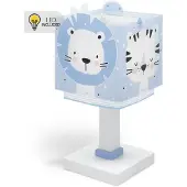 DALBER Lampe de table pour chambre d’enfant Baby Jungle bleu