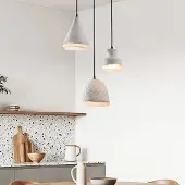 LumenXL Suspension Wabi Sabi à 3 lumières Riva – Aspect ciment