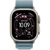 Apple Bracelet Alpine Loop Watch | 44/45/46/49 mm - Taille S - Light Blue / Black Titanium