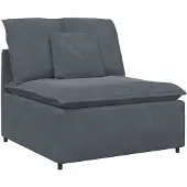 vidaXL Module central de canapé modulaire coussins gris foncé 100 cm