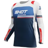 Shot Race Gear Contact Linear Long Sleeve Jersey Bleu M Homme