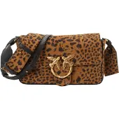 Pinko Sac à bandoulière 'Slouchy' cognac / noir