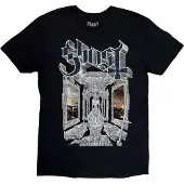 Ghost Hommes, T-shirt, Skeleta Album Cover 25 Tour Dates Back Print, Noir, (XL)