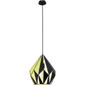 Eglo Lampe à suspension Carlton 1 31cm noir avec cuivre vert