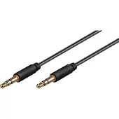 Pro goobay AVK 183-0150 mini - Câble audio - mini-phone stereo 3.5 mm mâle pour mini-phone stereo 3.5 mm mâle - 1.5 m - noir