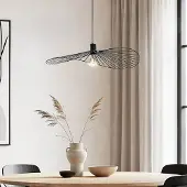 LumenXL Lampe suspendue Linae en métal noir