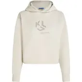 Karl lagerfeld Jeans Studded Regular Fit Hoodie Beige XS Femme