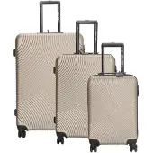 Enrico Benetti Ensemble de trolley 3 places Louisville, Valise, Jaune