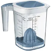 Rotho Gobelet gradué Loft 15 dl, bleu/transparent, Verre mesureur, Bleu