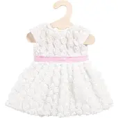 Heless Robe avec des roses (blanc/rose) taille 35-45cm