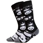 Cairn Spirit, chaussettes de ski, 2 pack, enfants, black panda