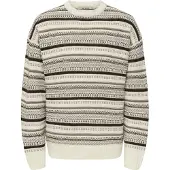 Only & Sons Pull-over 'ONSROY' crème / marron / noisette