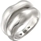 Elli PREMIUM Bague 'Chunky Organic' argent