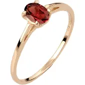 Elli PREMIUM Bague or / rouge sang
