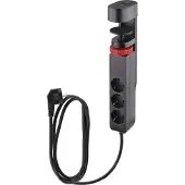 IOIO 41211 SL 3000 3-fach Tischsteckdose 1,5 m schwarz mit USB-Buchse