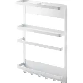Yamazaki Home Porte-ustensiles magnétique cuisine réfrigérateur support métal blanc