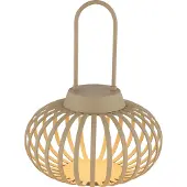 Globo Lampe de table moderne Allegra Brun sable rechargeable